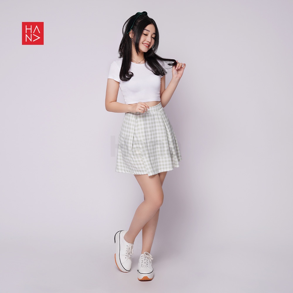 Eunji Mini Skirt Rok Printing Wanita Korea - SK174