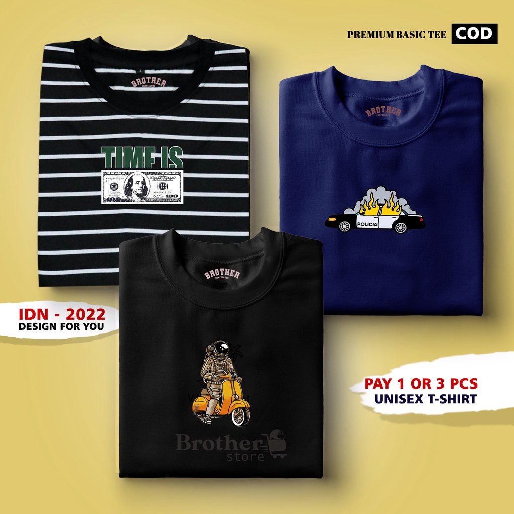 BUY 1 OR 3 PCS ( PROMO COD ) BROTHER STORE / Kaos Distro100% Catoon Combed 30s / ArticelTVP