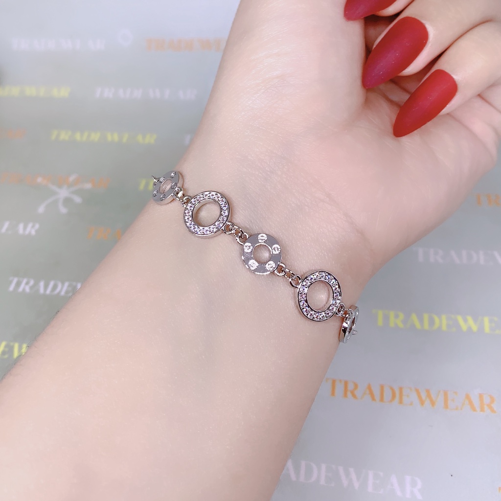 Gelang Tangan Dewasa Silver Motif Bulat Mewah *93