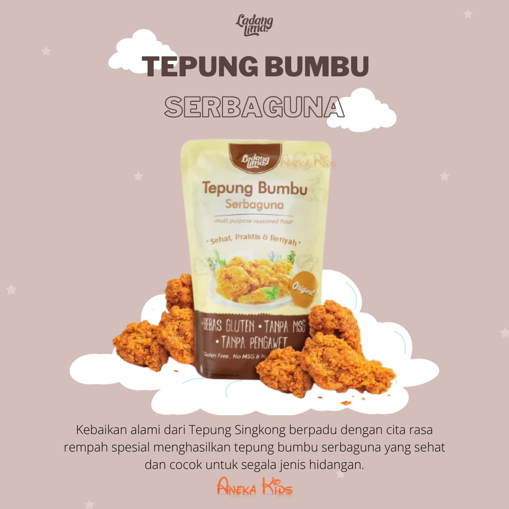 

Ladang lima tepung bumbu serbaguna 150gr