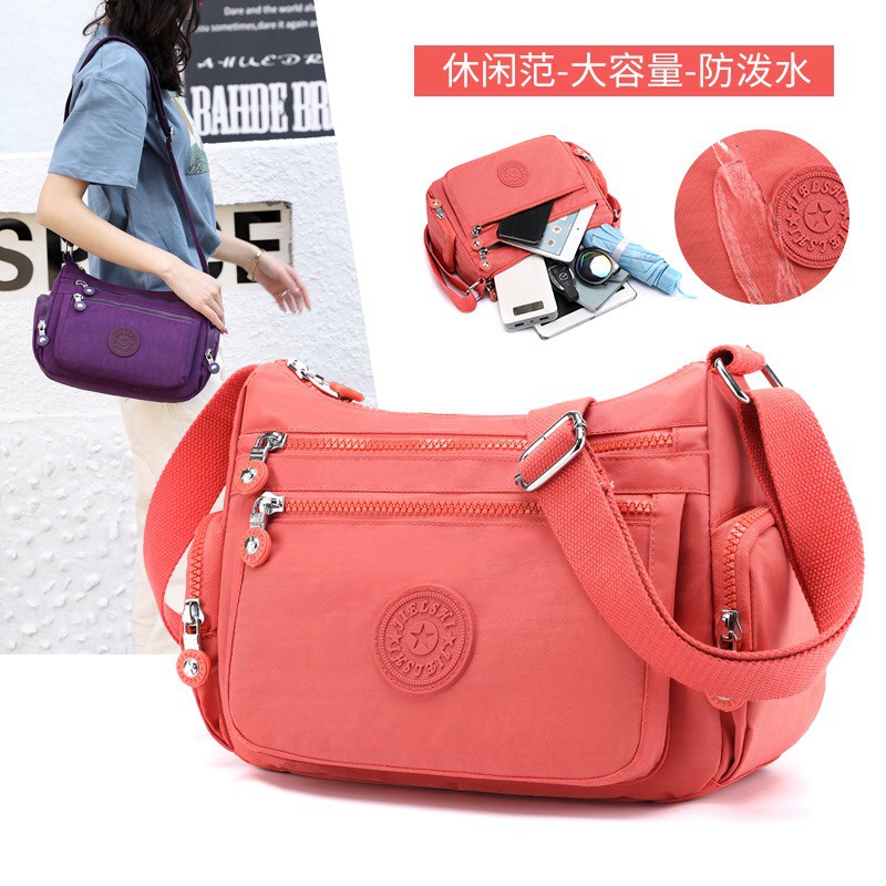 Tas Wanita Import Jinjing dan Selempang JIELANGSHI JIELSHI JLS9905 9905 Kipling Bahan Parasut Kualit