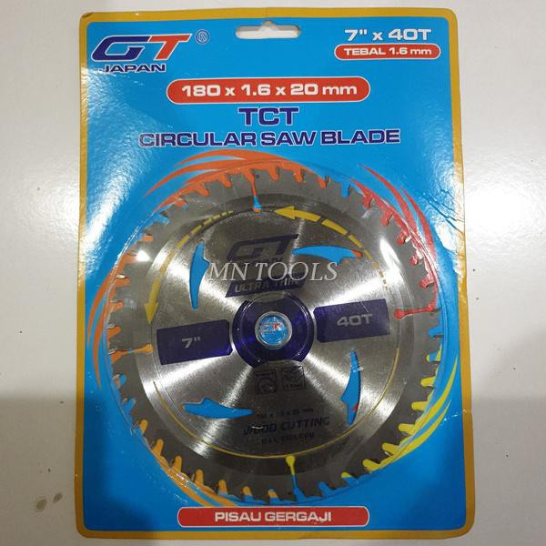 GT JAPAN Circular Saw Blade 7 x 40T ULTRA THIN Mata Pisau Potong Kayu