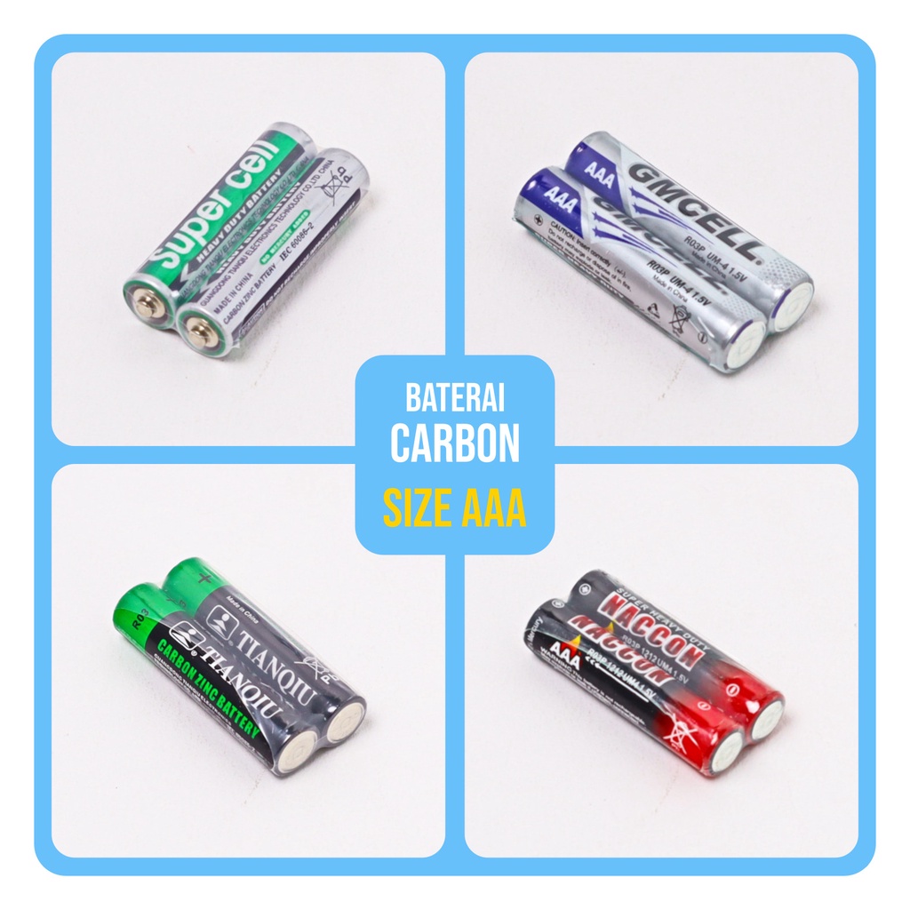 Baterai AAA Batre A3 Carbon Battery Remot - Mainan Murah Original Baru