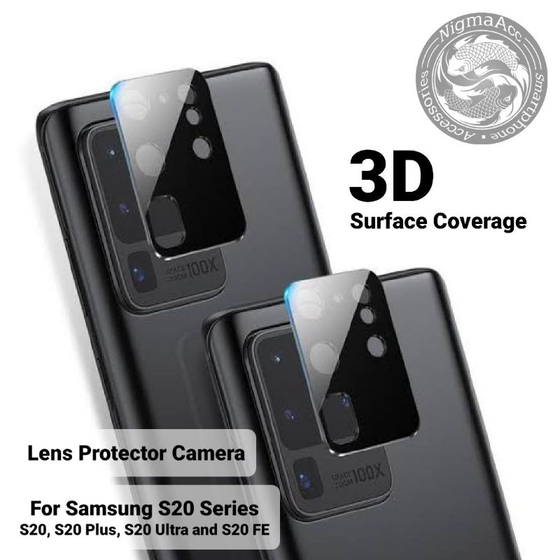 camera samsung s20 s20 plus s20 ultra s20 fe tempered glass camera full frame pelindung kamera black