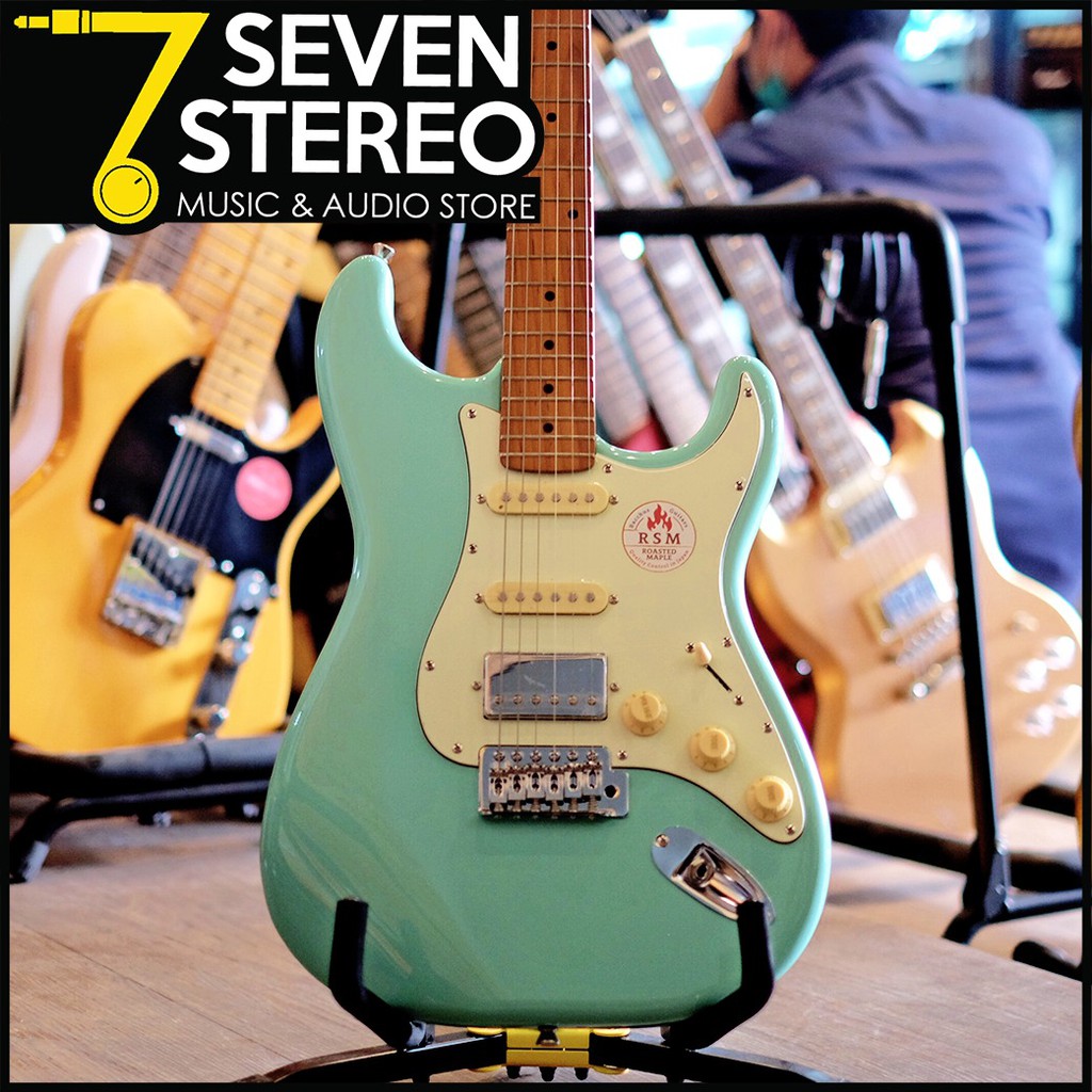 Bacchus BST-2RSM BST2RSM HSS Surf Green Roasted Maple Stratocaster