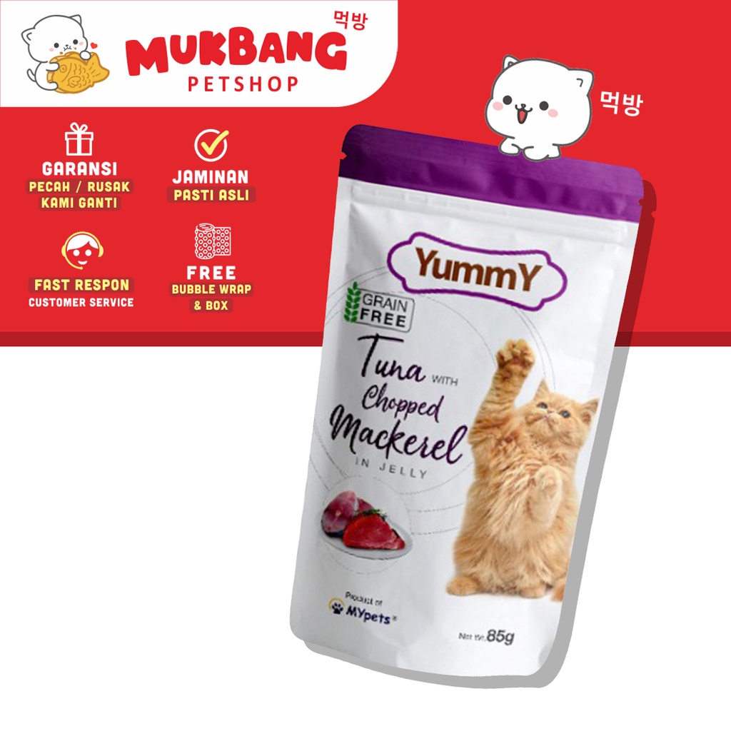 Yummy Pouch 85Gr Makanan Kucing Basah Cat Wet Food