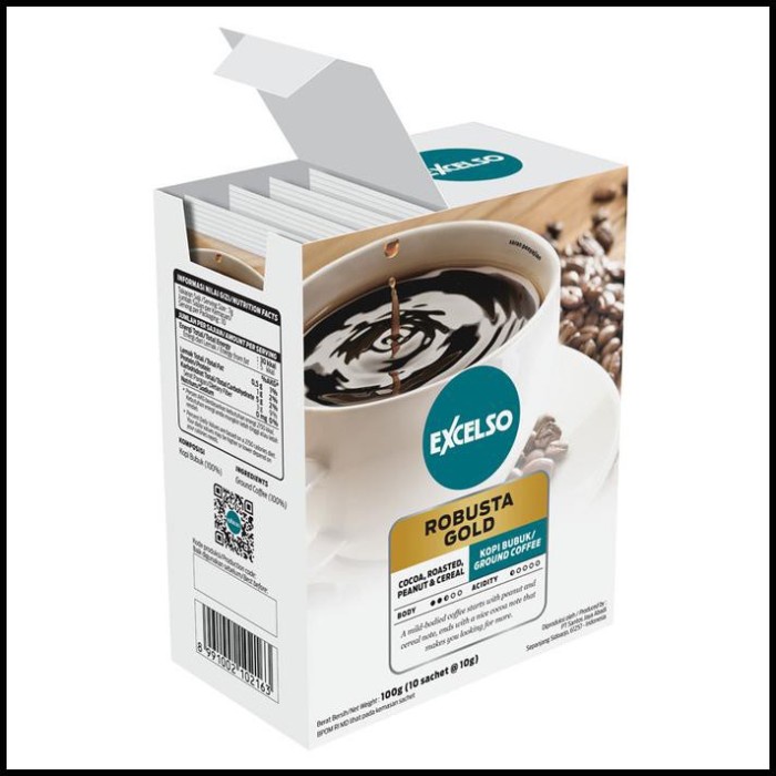 

Excelso Single Serving Robusta Gold 10X10Gr
