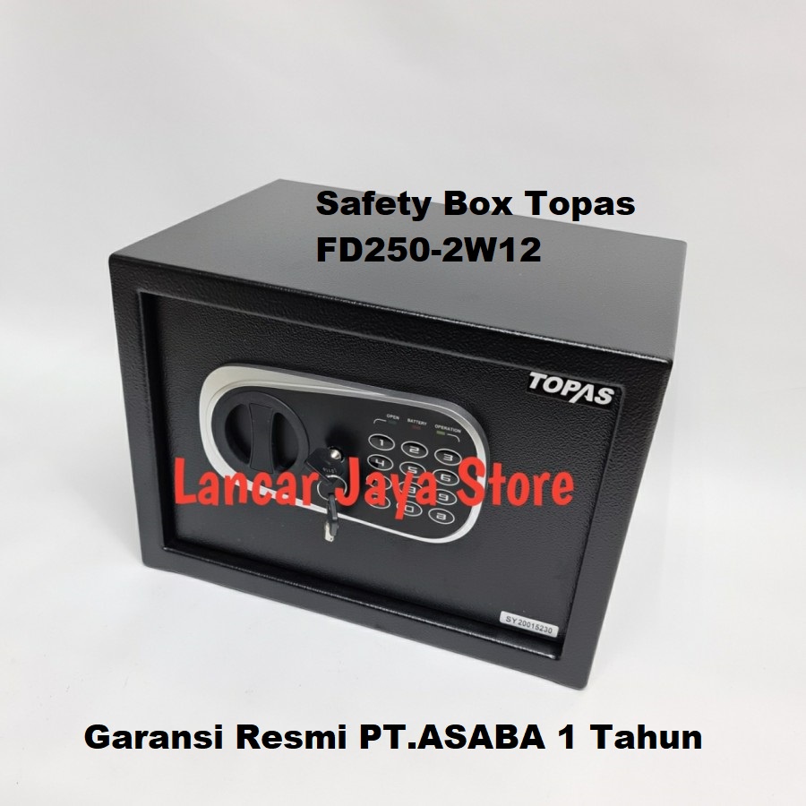 Safe Deposit Box/Cash Box/Safety Box/Brankas Digital Topas FD250-2W12 - Hitam