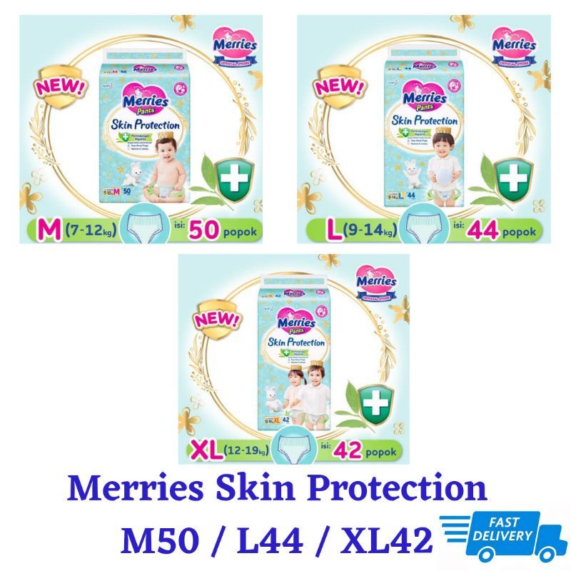 Merries Pants Skin Protection M50 L44 XL42