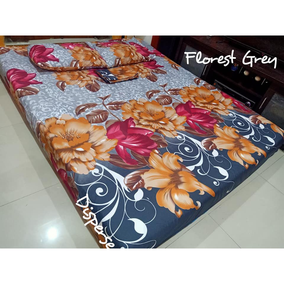 Sprei Homemade Terbaru, Terlaris, Termurah Motif flower grey