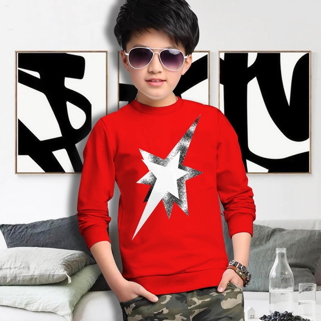 Switer Bintang Terbaru / Sweater Anak Laki-laki /  Sweeter Gaming Bahan Babyterry / FLAVA_STORE