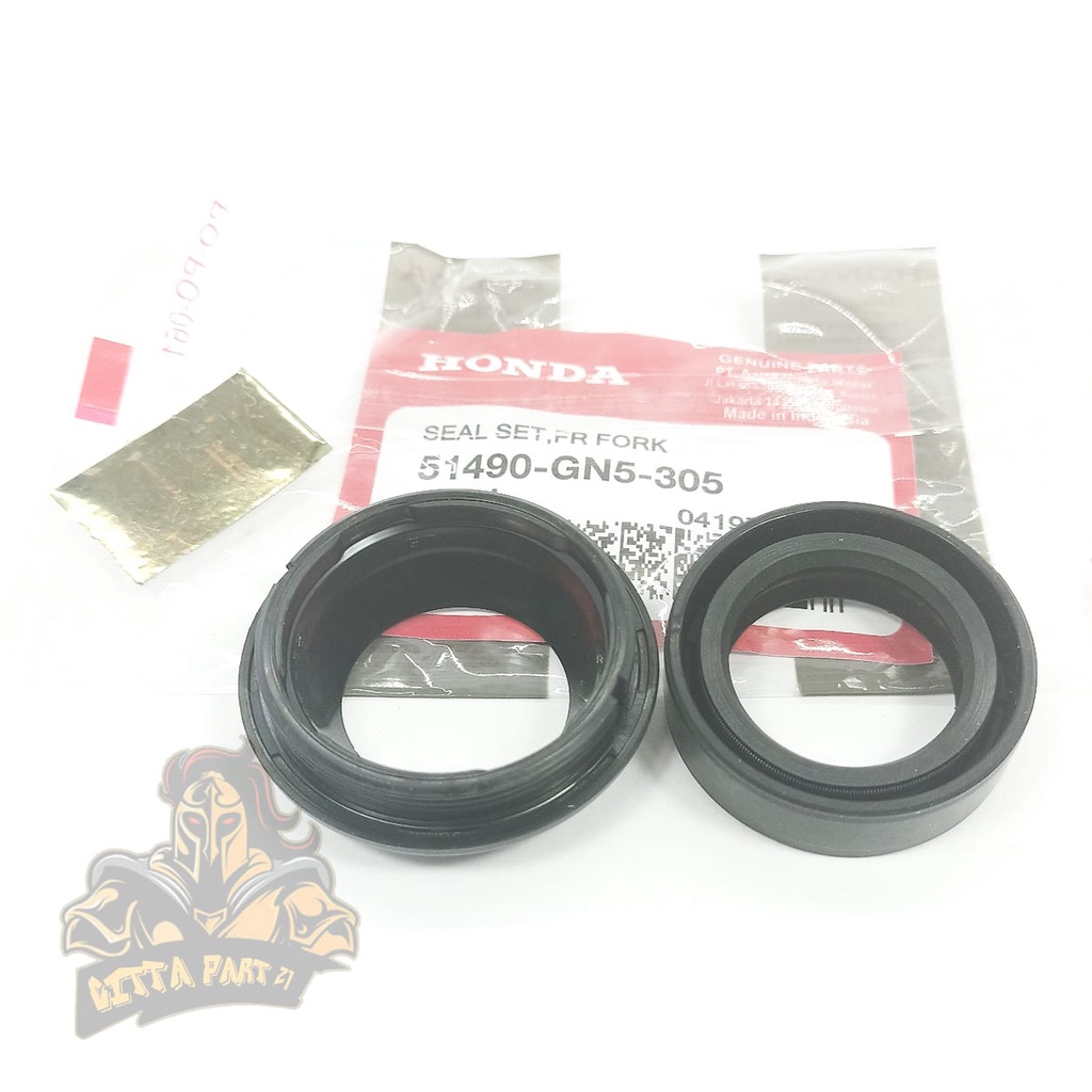 SIL SEAL SHOCK PLUS ABU SHOCK SET DEPAN HONDA GN5 KUALITAS ASLI ORIGINAL HONDA AHM PRESISI TIDAK BOCOR KARET TIDAK MUDAK KERAS DAN DIJAMIN AWET UNTUK SEMUA JENIS MOTOR BEBEK DAN MATIC