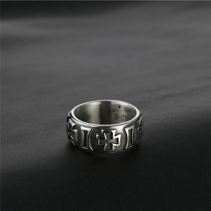 Hip Hop Style Men's Fashion Cross Ring Jewelry Accessories