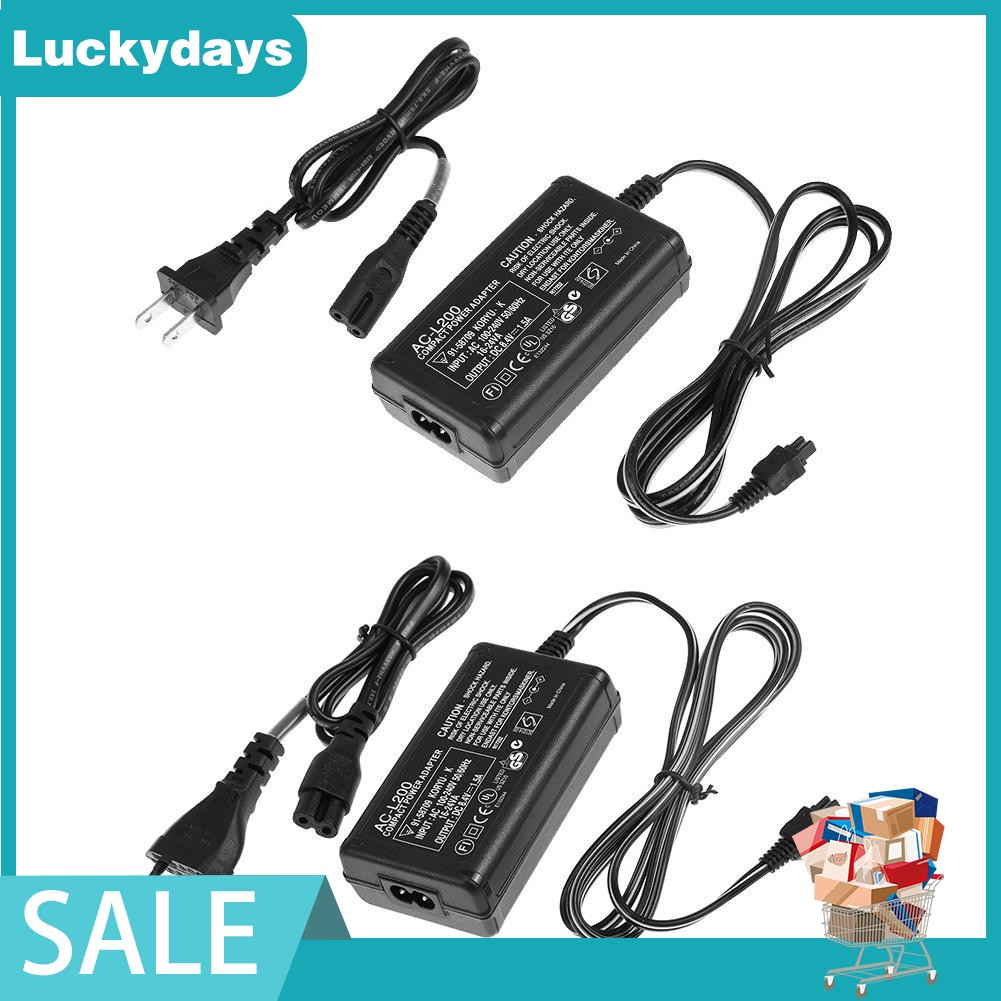 Luckydays Charger Power Adapter AC 100V-240V untuk Kamera Sony ac-l200