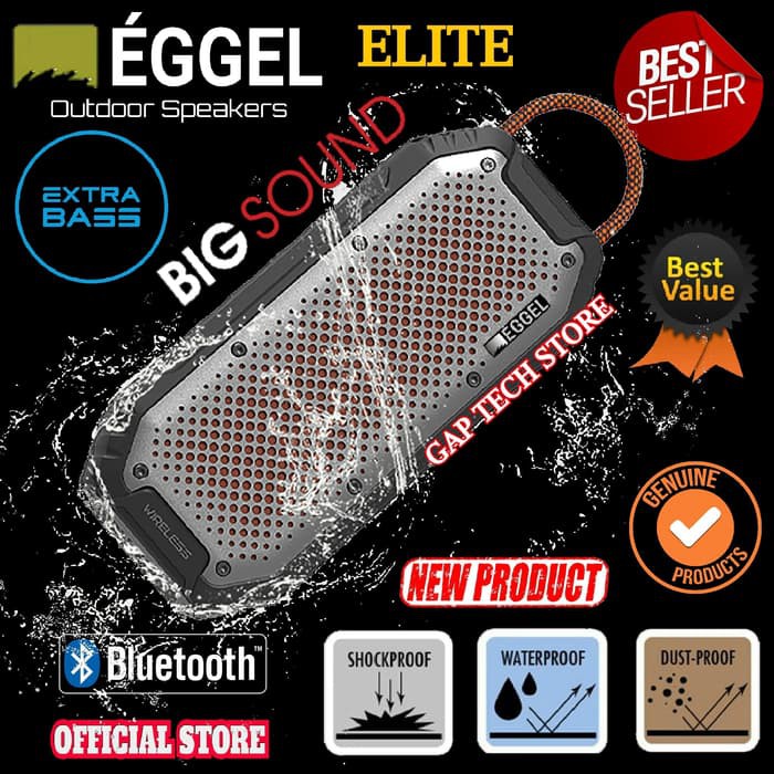 Jual Eggel Elite Waterproof Portable Outdoor Bluetooth Speakers Original Shopee Indonesia