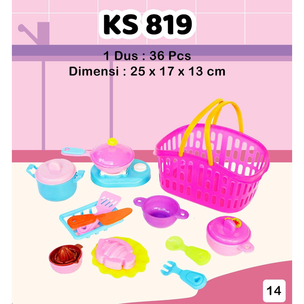Mainan Anak Keranjang Set | Keranjang Mainan Masak-Masakan / KS 819