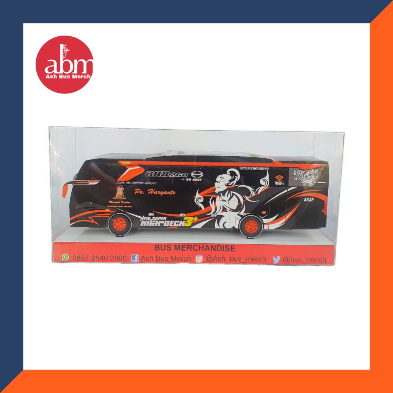Miniatur Bus / Miniatur Bis Papercraft PO Haryanto Black Bees