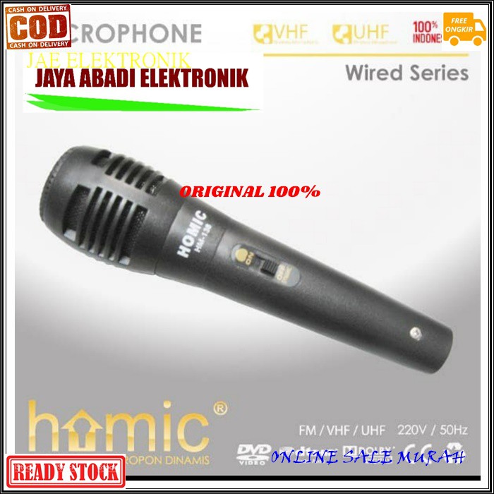 G514 HOMIC Mic kabel Mikropon Microphone MIK KARAOKE pro vocal vokal suara audio sistem professional panggung dj studio sound system cable  Mic Kabel FREE kabel  Mikrofon yang berfungsi menghasilkan suara menjadi getaran listrik sinyal Analog den