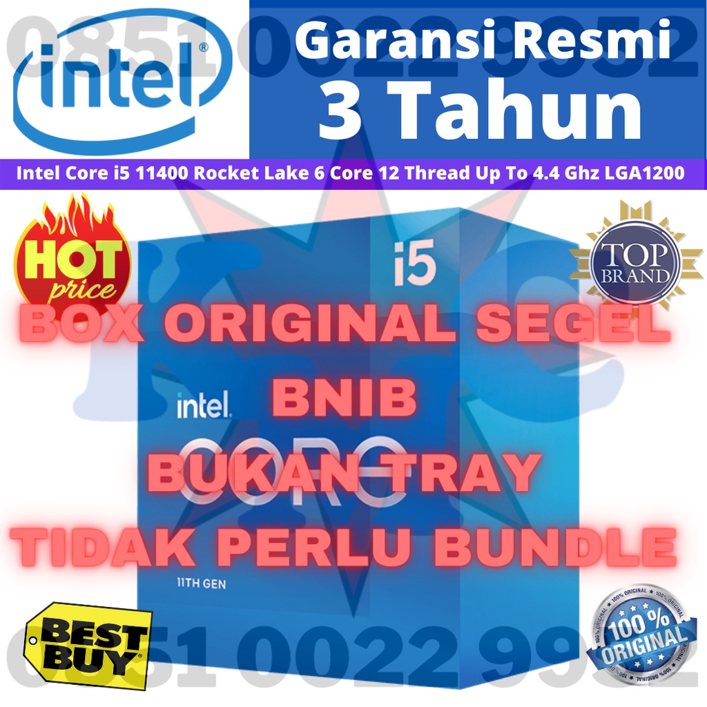 Intel Core I5 11400 2.6Ghz Up To 4.4Ghz Cache 12MB LGA1200 Box