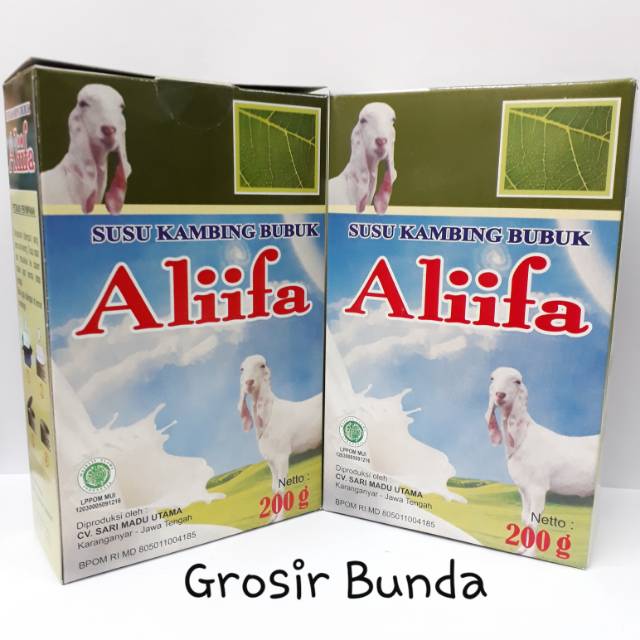 

Susu Kambing Ettawa ALIIFA Isi 200 Gram