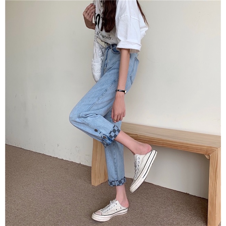 JEANS PANTS BOYFRIEND BAGGY IMPORT WANITA DENIM BF HIGHWAIST MX893