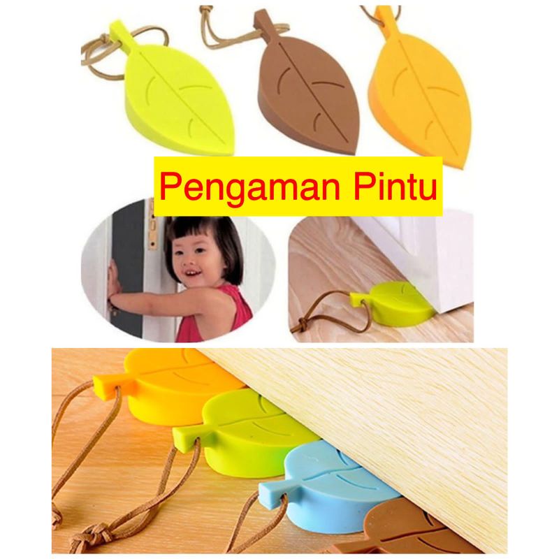 Pengaman bawah pintu, penahan pintu, ganjal pintu door stopper bentuk daun