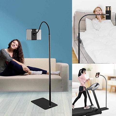 Lazypod Lantai Phone Tablet Holder Lazy Pod Mobile Floor Stand - Landing Lazy Bracket (Tinggi 1,4 M)