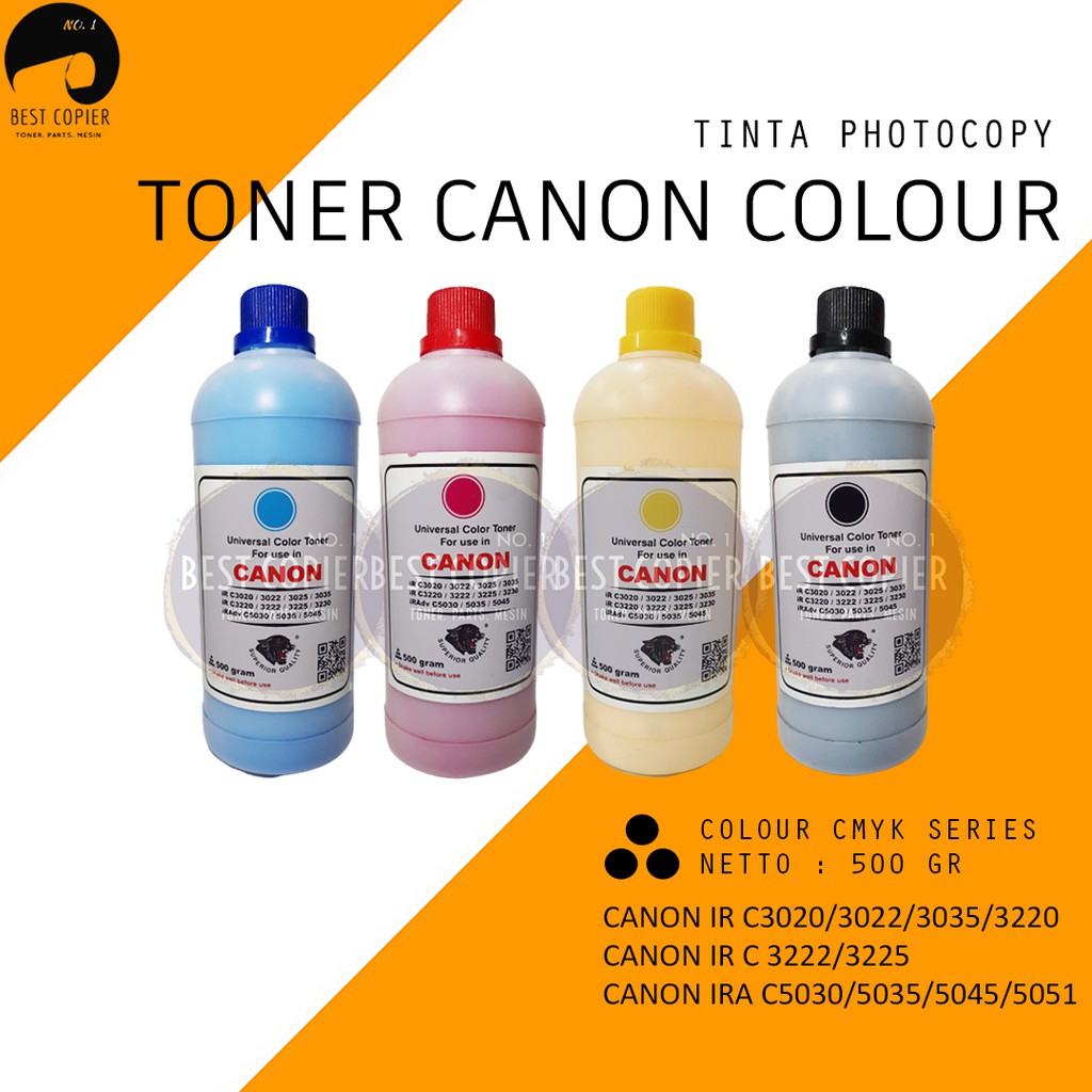 TONER CANON WARNA CMYK IRA IR C 3020 3022 3035 3220 3222 3225 C 5030 5035 5045 - 500 GR