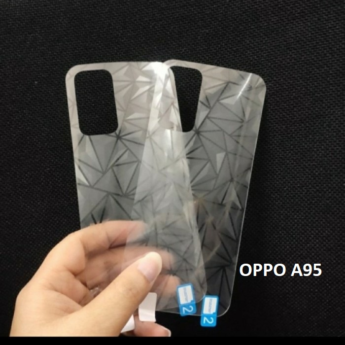 OPPO A78 5G A1K A16e A16K A96 A55 A76 A95 A74 4G A74 5G ANTI GORES BELAKANG SKIN DIAMOND, GARSKIN MOTIF 3D SPIRAL DIAMOND ANTI JAMUR PELINDUNG BELAKANG FULL COVER ANTI JAMURAN