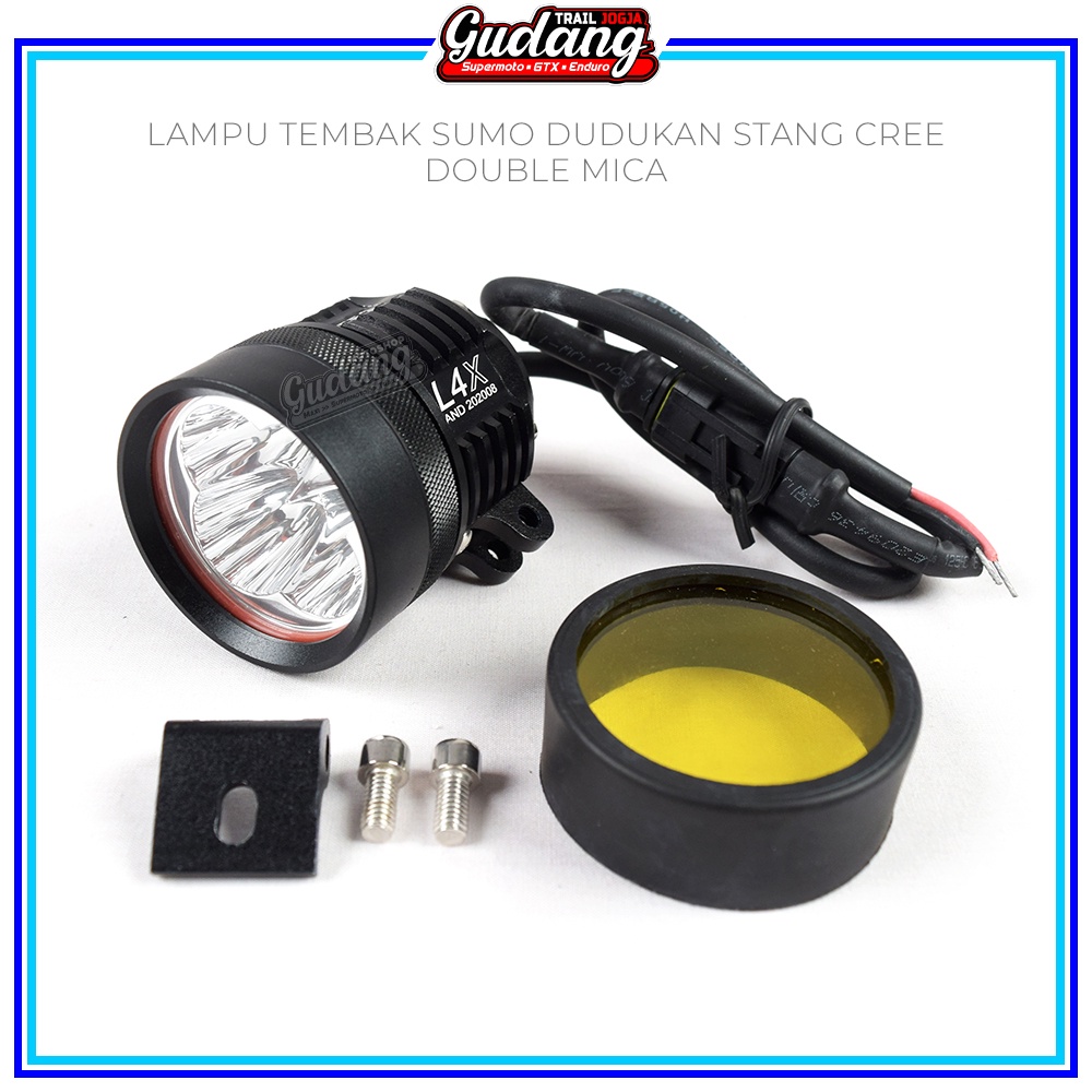 Lampu Tembak Lampu Depan Reflektor 3 LED 6 LED  8 LED Jelly 12 LED Panjang Mini Cree Double Mika CRF 150L KLX Dtracker Bigfoot