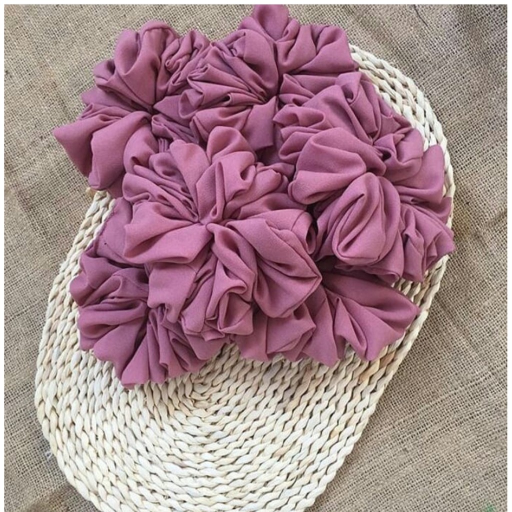 (1KG=30PCS) SCRUNCHIE RUBIAH INNER KUNCIR HIJAB JILBAB KHIMAR BERGO KERUDUNG SEGIEMPAT INSTANT