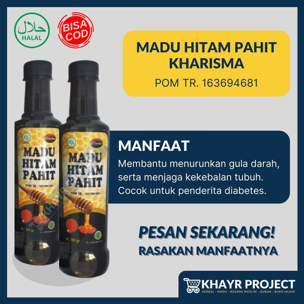 

Madu Hitam Pahit Kharisma Madu Pahit Obat Herbal Diabetes Menurunkan Kolesterol Gula Darah
