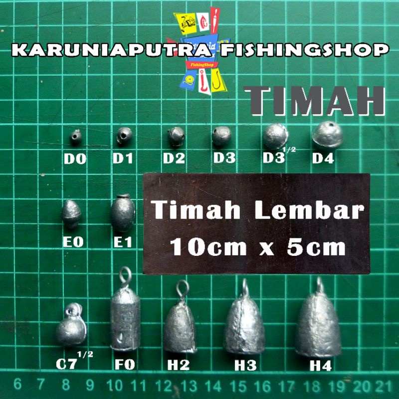 Timah Pemberat Pancing Timah Lembar Dasaran Isi 100gram