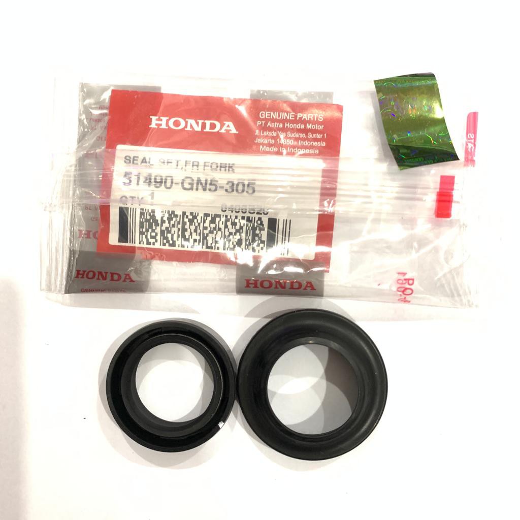 SIL SEAL SHOCK SOK DEPAN BEAT VARIO SPACY SCOOPY 51490-GN5 SET TUTUP