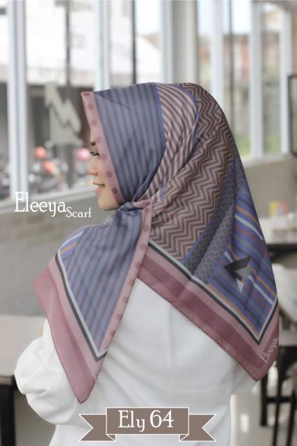 HIJAB SEGIEMPAT MOTIF ELY 64 II Eleeya Scarf