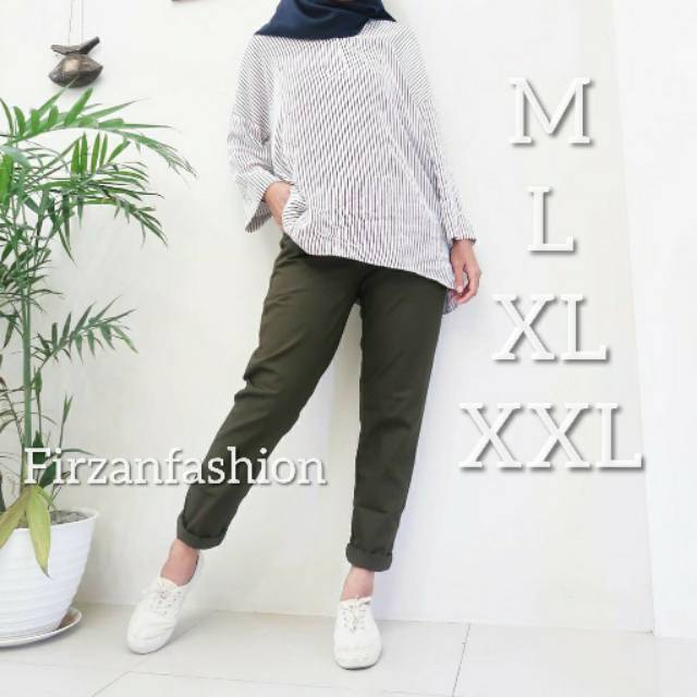 PROMO BAGGY  PANTS  Latte beige nude hitam maroon ivory  