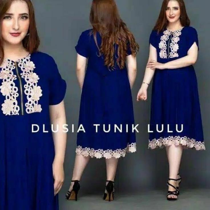 12.12 MALL DASTER ARAB dlusia tunik lulu JUMBO rayon super Renda realpict busui Bisa COD. terbaru