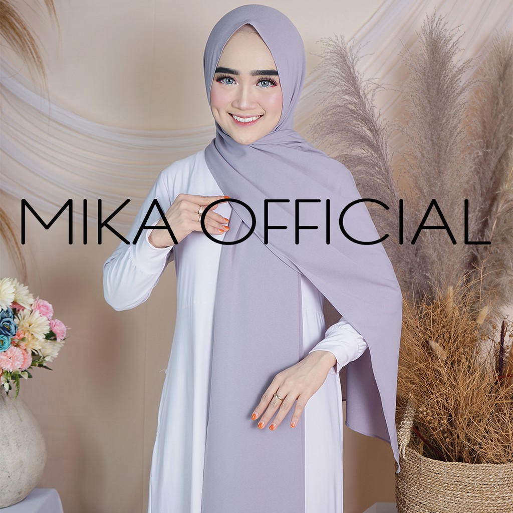 PASHMINA DIAMOND ||  PASHMIN NON TALI/TANPA TALI  POLOS DIAMOND PREMIUM QUALITY-GREY