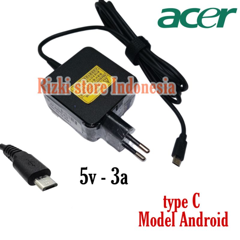 Charger Laptop Acer 5v 3A One 10 Colokan USB android