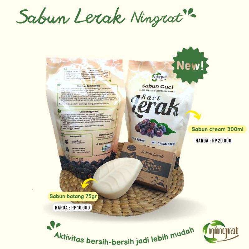 Sabun Lerak Batang Cream Crem Ningrat Sabun Lerak Sabun Cuci Clodi Tanpa pemutih pewangi pelembut aman