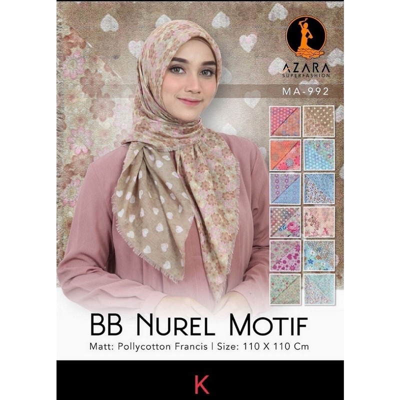 [BISA COD] JILBAB NURELL | KERUDUNG NURELL MOTIF TDRBARU | NUREL | HIJAB