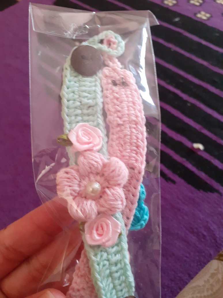 Konektor Masker Rajut Anak/dewasa  15cm Free Plastik Kemasan