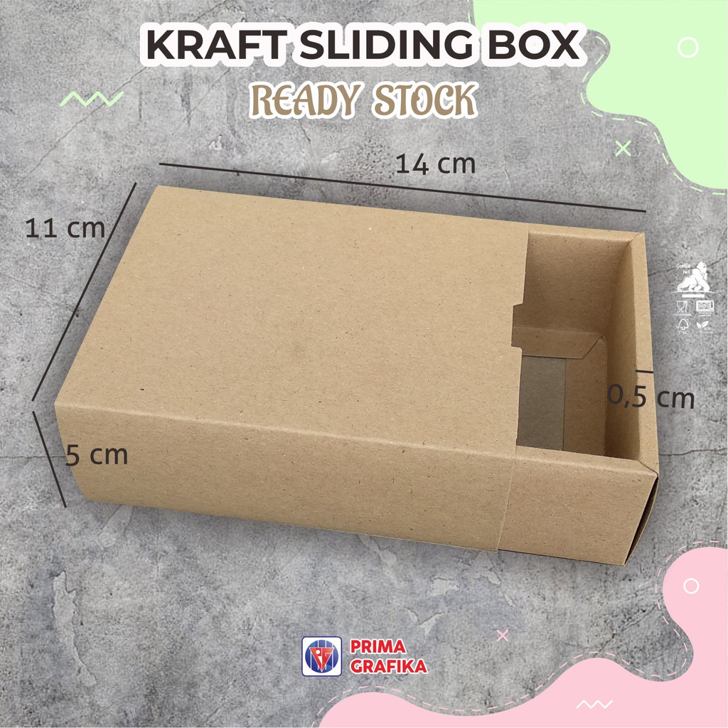 

Box Kraft Slide Warna Coklat Tebal / Sliding Brown Kraft Box