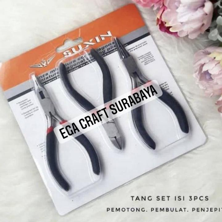 Murah Meriah Tang Set isi 3 - Tang Set Craft - Tang Potong - Tang Cucut - Tang Putar