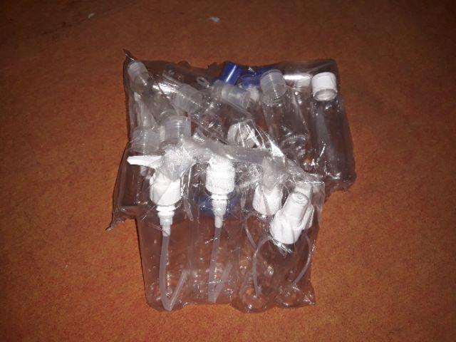 Botol Pet 250 Ml Bening Tutup Pump Putih