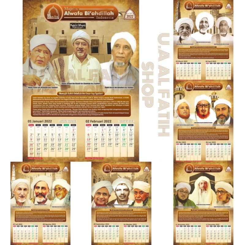

Kalender alwafa bi'ahdillah 2022 kalender al wafa design klasik best seller kalender habib