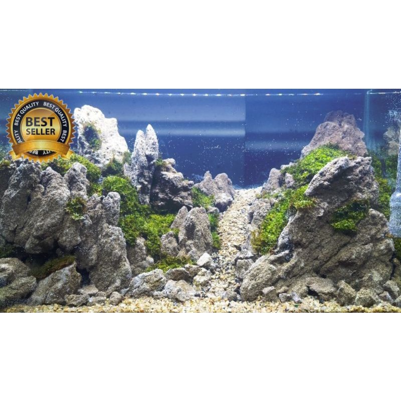 aquascape fullset tema tebing 60cm (PO)