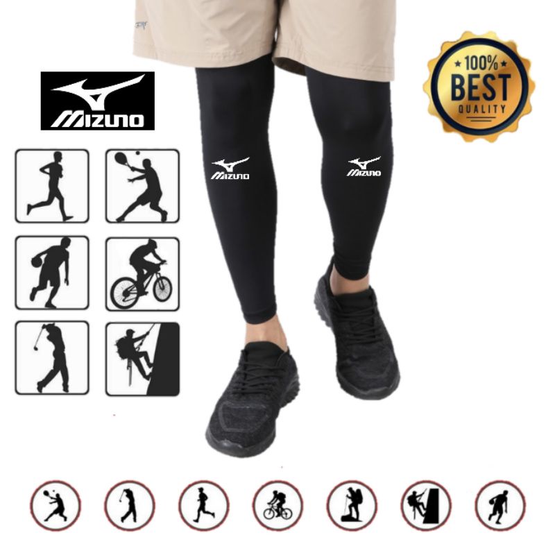 Leg sleeve voli Mizuno bahan spandek manset kaki voli