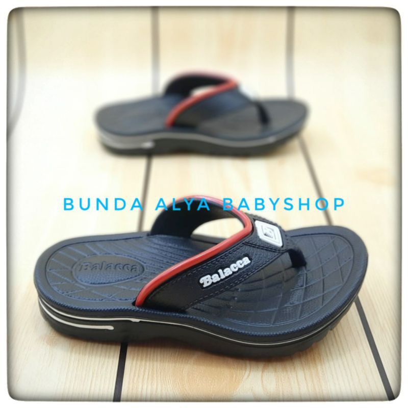 Sandal Anak Laki Jepit Usia 3 4 5 6 Tahun Karet HITAM - Sendal Anak Cowok Size 23 - 31 Karet Anti Licin