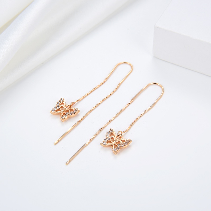 COD Anting Titanium Wanita Emas Muda Anti Karat Dewasa Tusuk Korea Asli Panjang Dan Luntur Korea Style Selamanya Dewasa 31